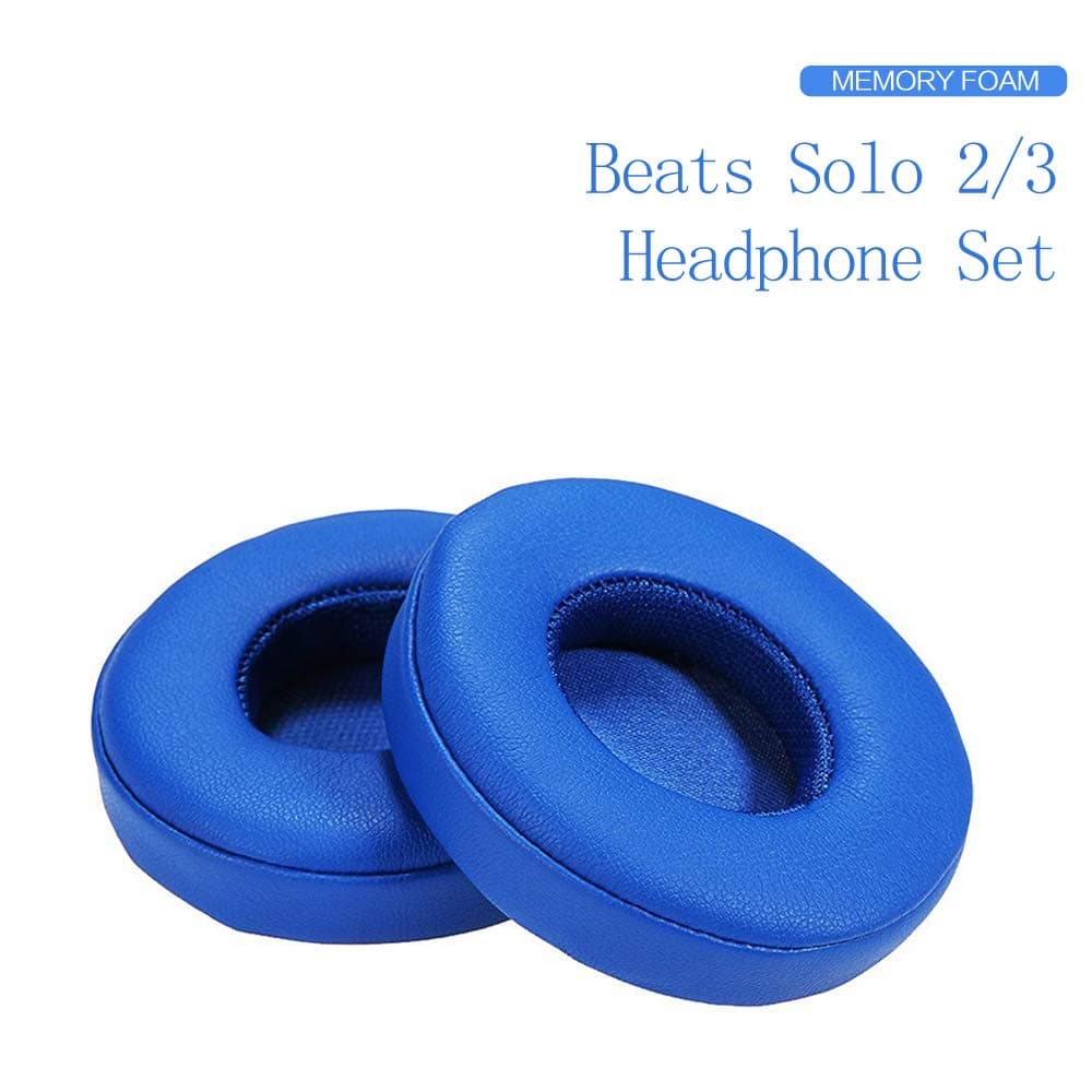 Replacement Ear Pads for Beats Solo 2 wired and Solo 2 Solo 3 wireless Headphones(Blue)