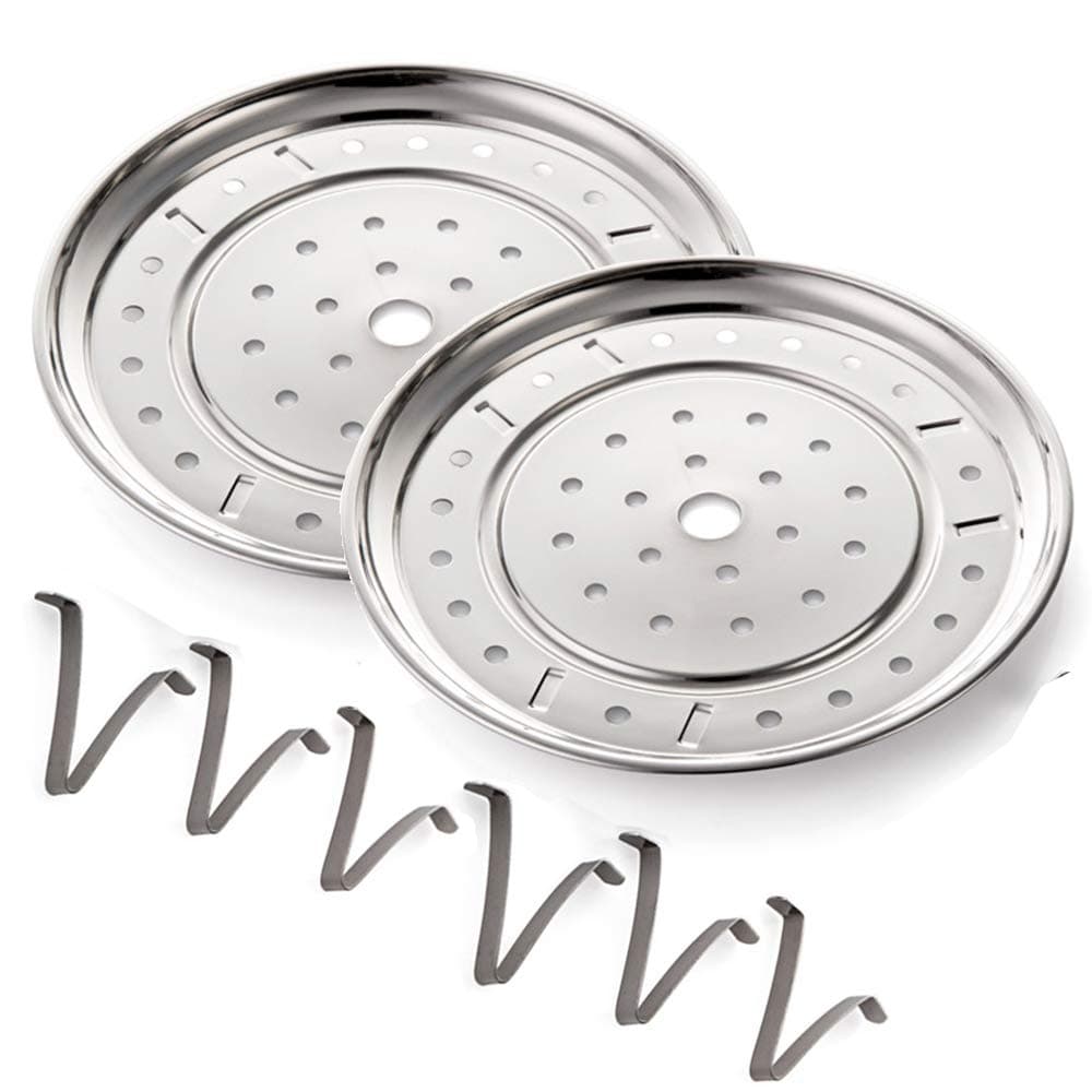 2 Pack 9-1/4" Pressure Canner Rack Stainless Steel Food Steamer Canning Rack Cross Wire with Detachable Legs for Steamer Pot for Water Bath Canning (9-1/4"/235mm)