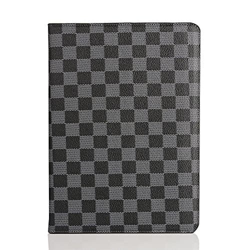 Case for iPad Pro 9.7 inch Luxury Decent Check Leather Folio Flip Stand Auto Sleep/Wake Hard Case For iPad Pro 9.7" 2016 Released (Pro 9.7-Black)
