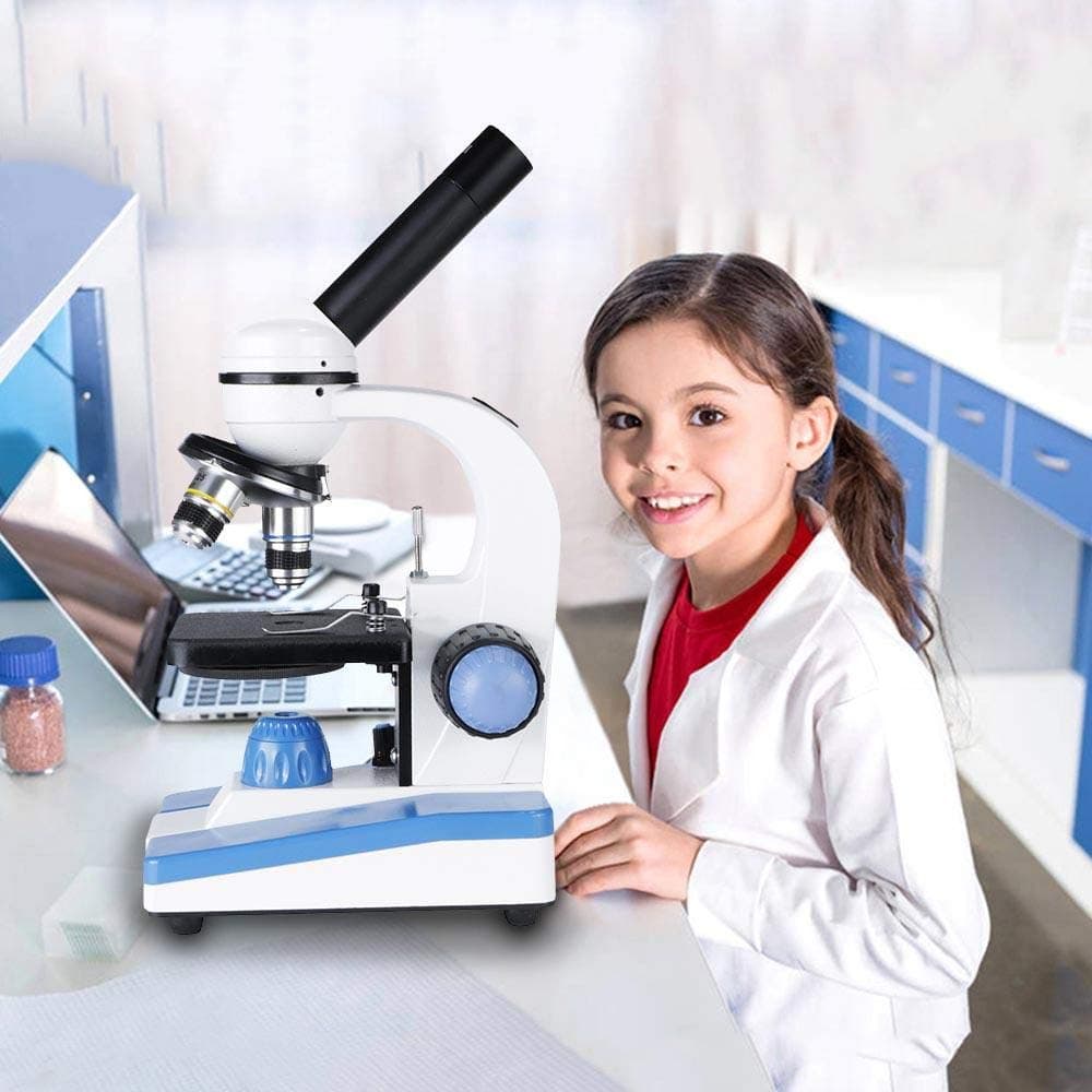 ZHLZH Microscope/Compound Microscope, Optical Microscope Magnification LED Light Cordless Lab Biology Biological Student Class Cordless, 40x-1000x Beginner Microscope