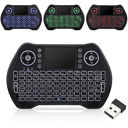 Wireless Keyboard with backlight, 2.4GHz Portable Rechargable Keyboard with Touchpad Mouse for Android TV BOX,PC,PAD,XBOX