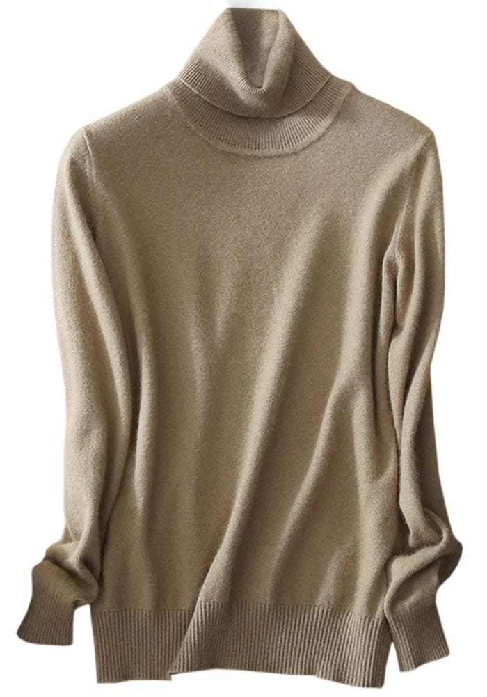 LATUDWomens' Turtleneck Knit Sweater