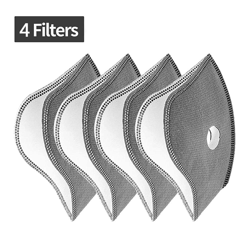 Iriscoco Dust Mask with Filter, Sports Face Mask, Has 4 Filters Men's and Women's, Half Face Mask Reusable Activated Carbon Dustproof Respirator Mask Respirator, Mountain Bike Riding (4 Filters)
