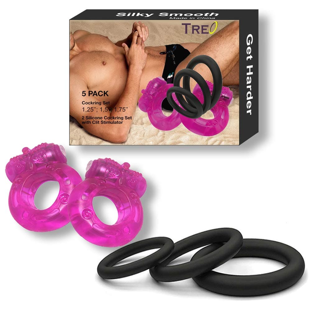 Treo 3 Black + 2 Pink Silicone Exercise Bands