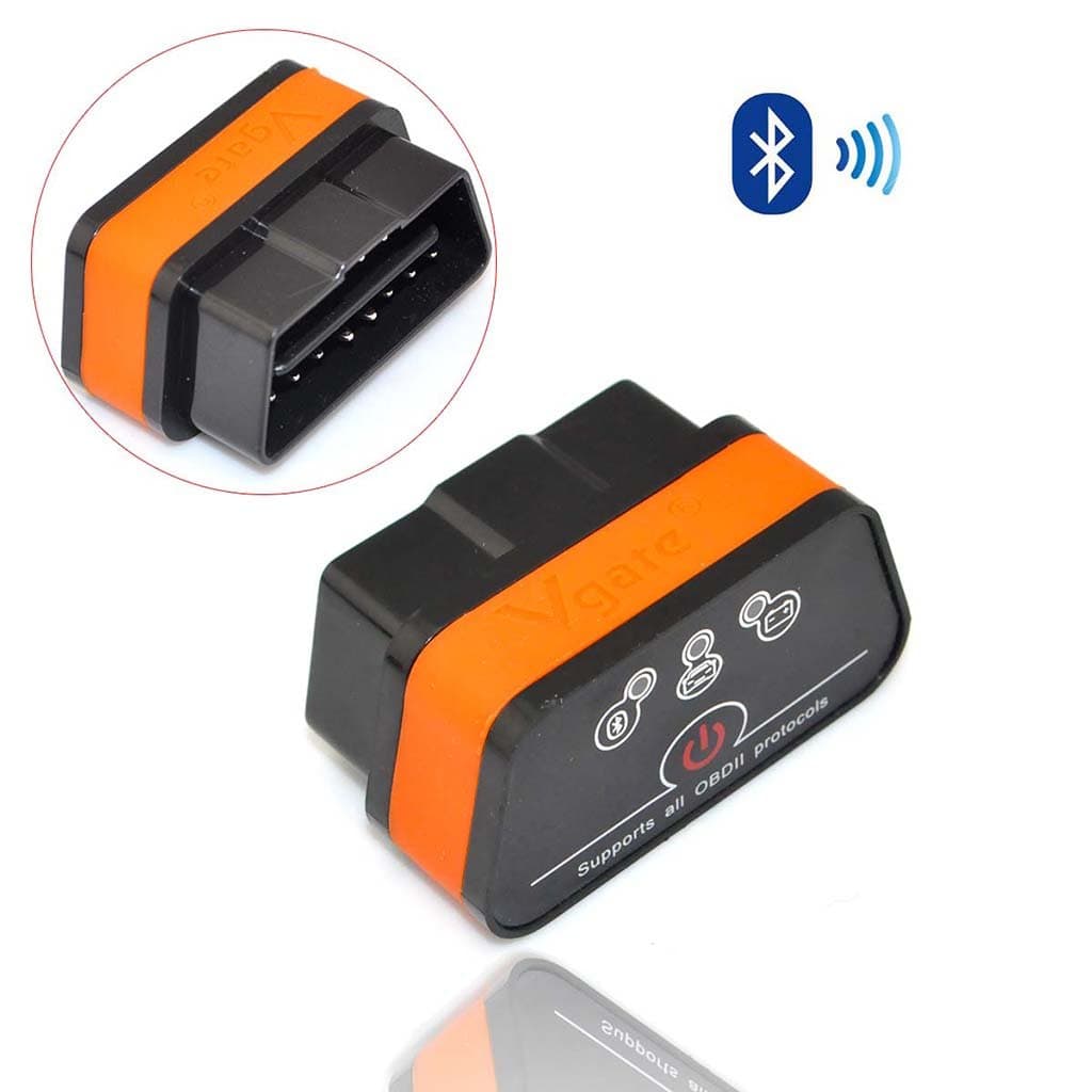 iKKEGOL Vgate iCar 2 Mini OBD2 II Bluetooth Car Diagnostic Scanner Tool for Torque Android(Black+Orange)