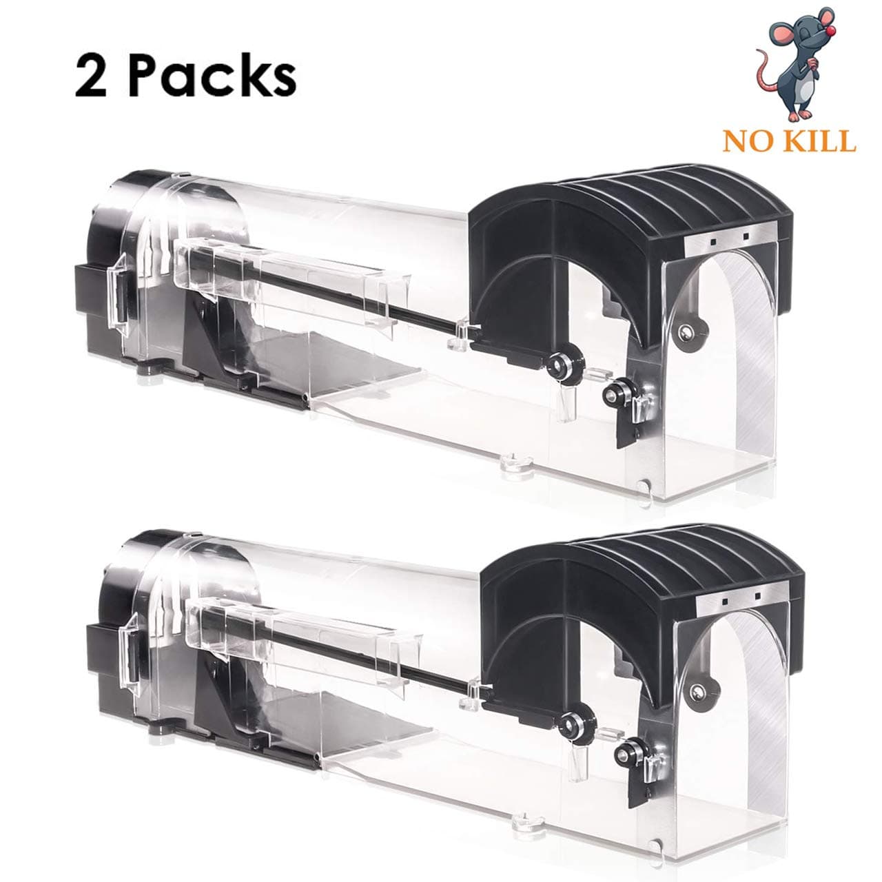 Laxus Humane Mouse Trap, No Kill Reusable Rodent Trap Rat Catcher Friendly for Pets and Children