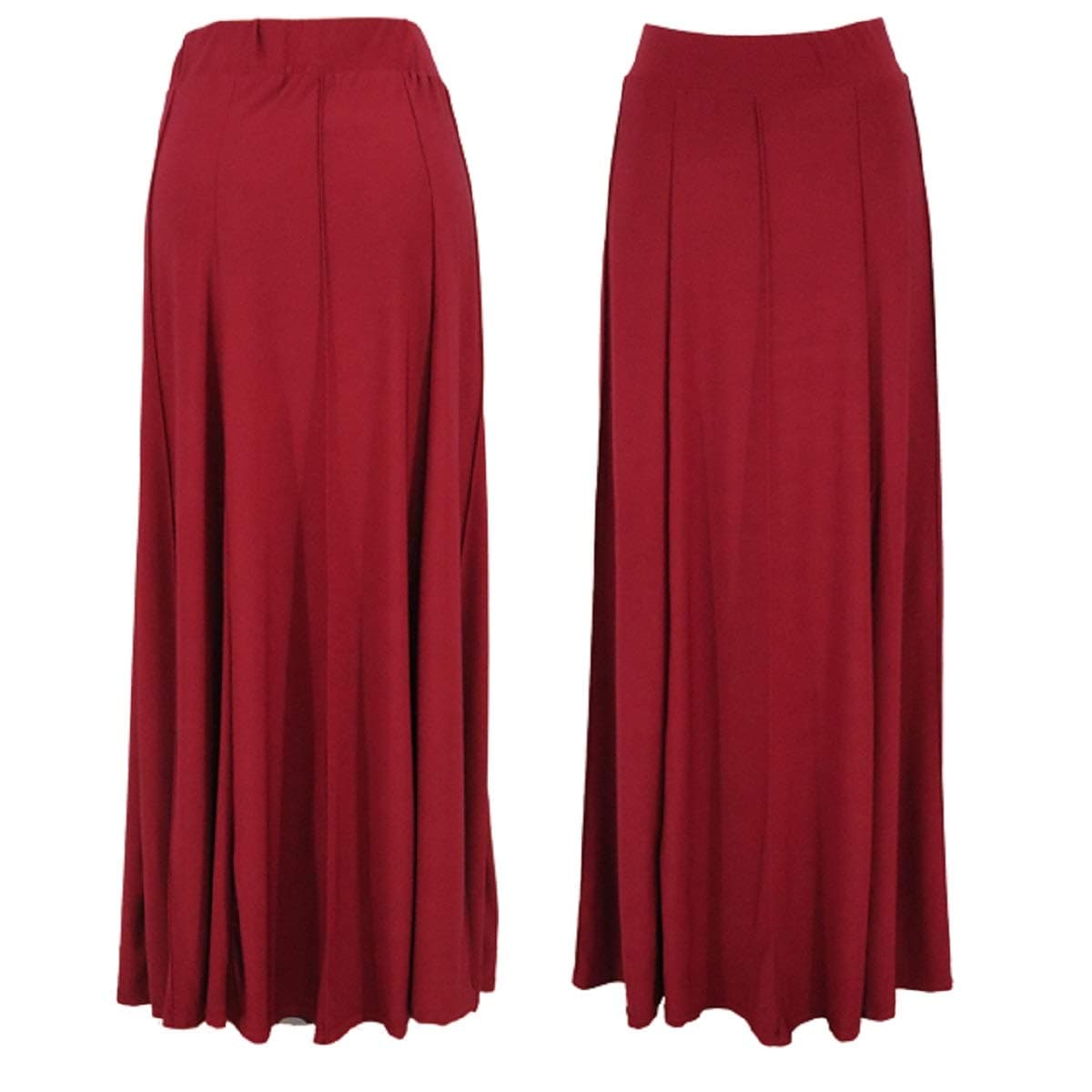 Abielmo Women Ladies Maxi Skirt Fully Lined Pull on Elasticated Waist 39-42 INCHES Long Ankle Length Size 10-24 justfound4u