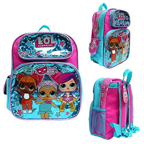 3D Pop out L.O.L Surprise Backpack Book Bag Dolls Travel Bag (Medium 12")