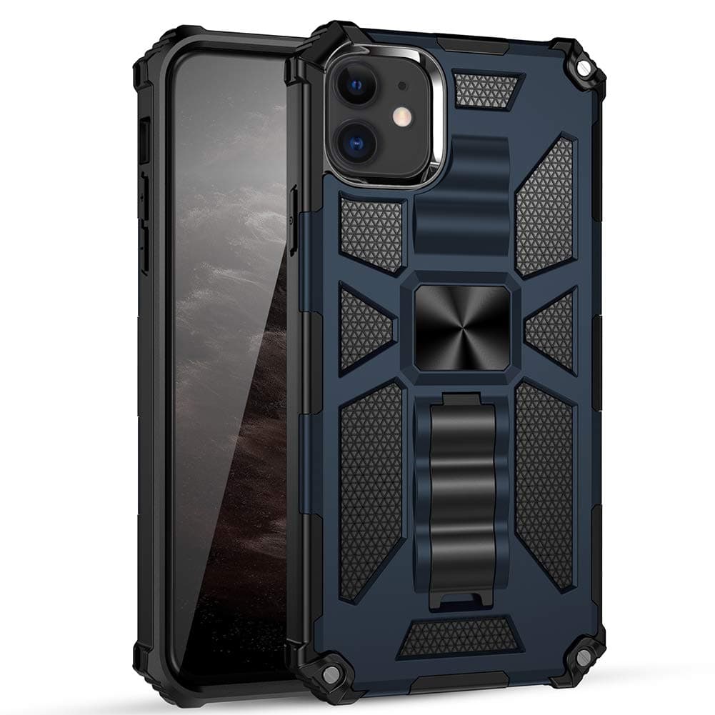 SOKAD iPhone 11 Case Military Grade 15ft. Drop Tested Protective Armor Case with Kickstand Compatible with Apple iPhone 11 6.1 Inch 2019 - Royal Blue