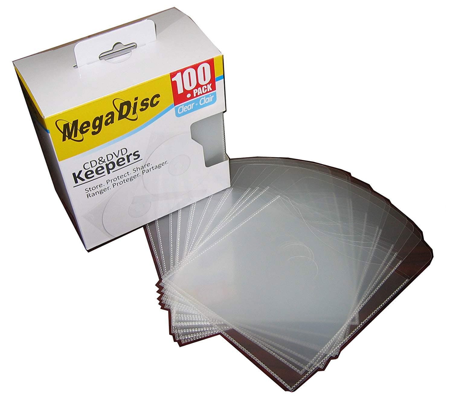 CD DVD Plastic Keepers Holder Clear 500 Pk (Plastic Bag Bulk Pack)
