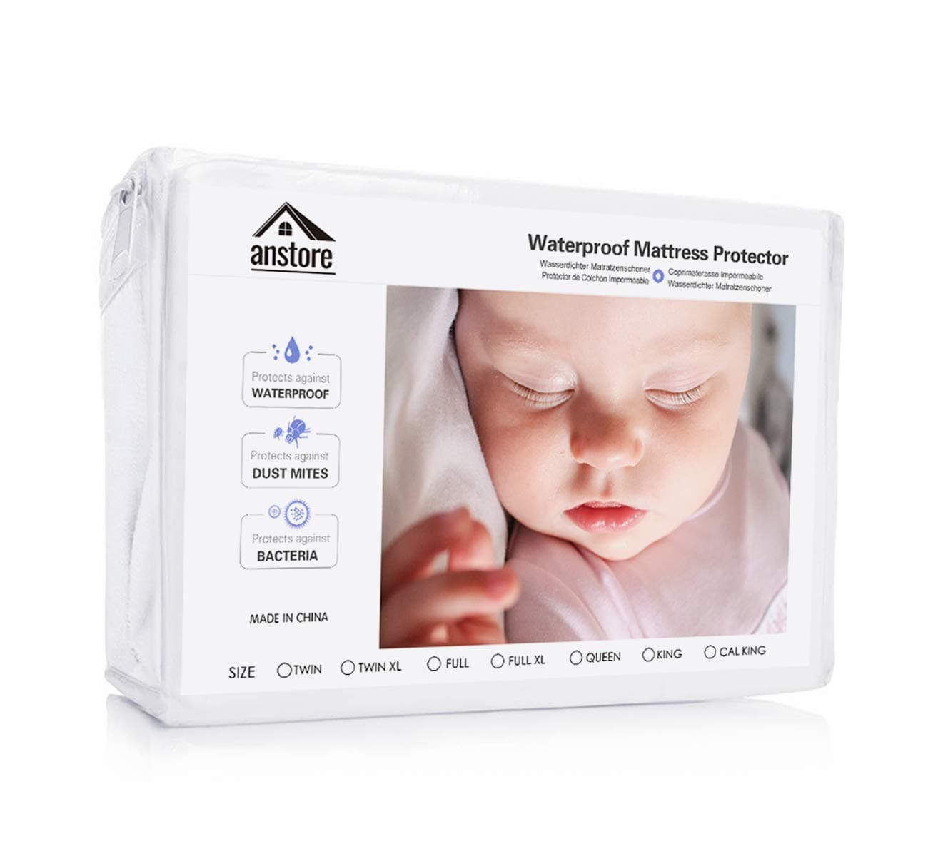 Extra Deep Terry Towel Waterproof Mattress Protector Cot Topper Cover for Baby Toddler Children, Non Noisy, Breathable, Hypoallergenic, Anti Bacterial, Anti-Mite (60 x 120 cm)