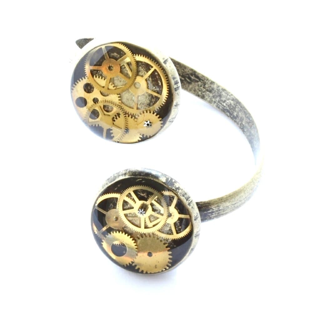 Sophie Hutchinson Designs Adjustable Wraparound Steampunk Ring, Wraparound Ring, Adjustable Ring, Watch Parts Ring, Watch Movement Ring, Clockwork Ring