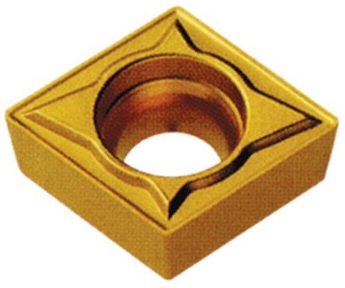 Cobra Carbide 40106 Solid Carbide Turning Insert, CM02 Grade, Multilayer Coated, CCMT Style, Molded Chipbreaker, CCMT 21…