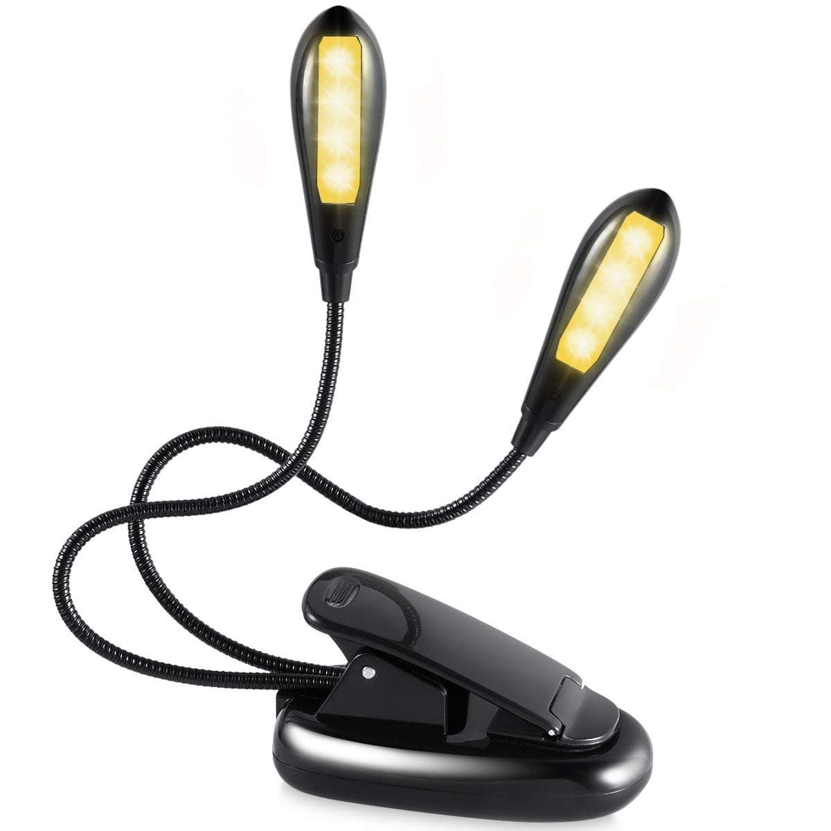 HOTSAN Book Light, Reading Light Led Clip Rechargeable Reading Light with Eye Protection 3 Level Brightness Portable USB Travel Book Lights for Bed