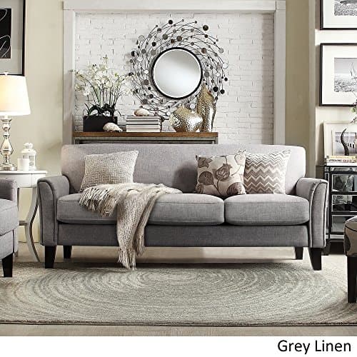 TRIBECCA HOME Uptown Modern Sofa - Grey Linen