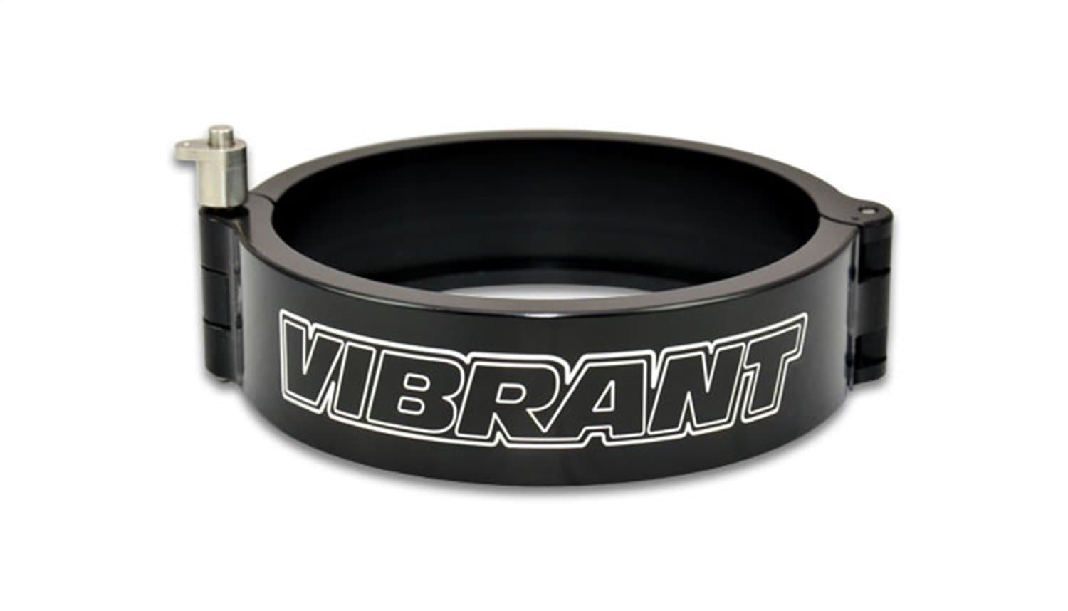 Vibrant Performance Vibrant Power 12535 HD Clamp, Quick Release Design, for use with 2.50 in OD Tubing, includes Stainless Steel Locking Pin, Billet Aluminum, Black Anodized, 2-1/2"