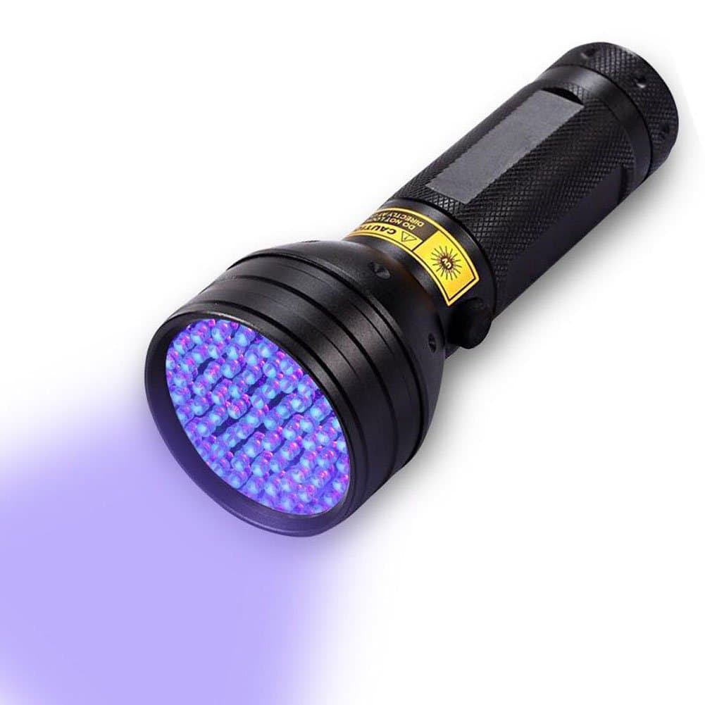 Kombrex 51 LEDS UV Flashlights, Blacklight Handheld Ultraviolet Flashlight, Pet Dog and Cat Urine Stain Detector 395nm, Black