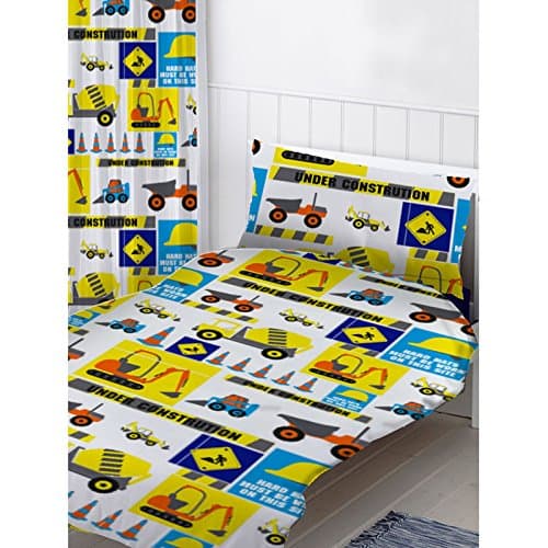 Digger Single Duvet Cover And Pillowcase Set