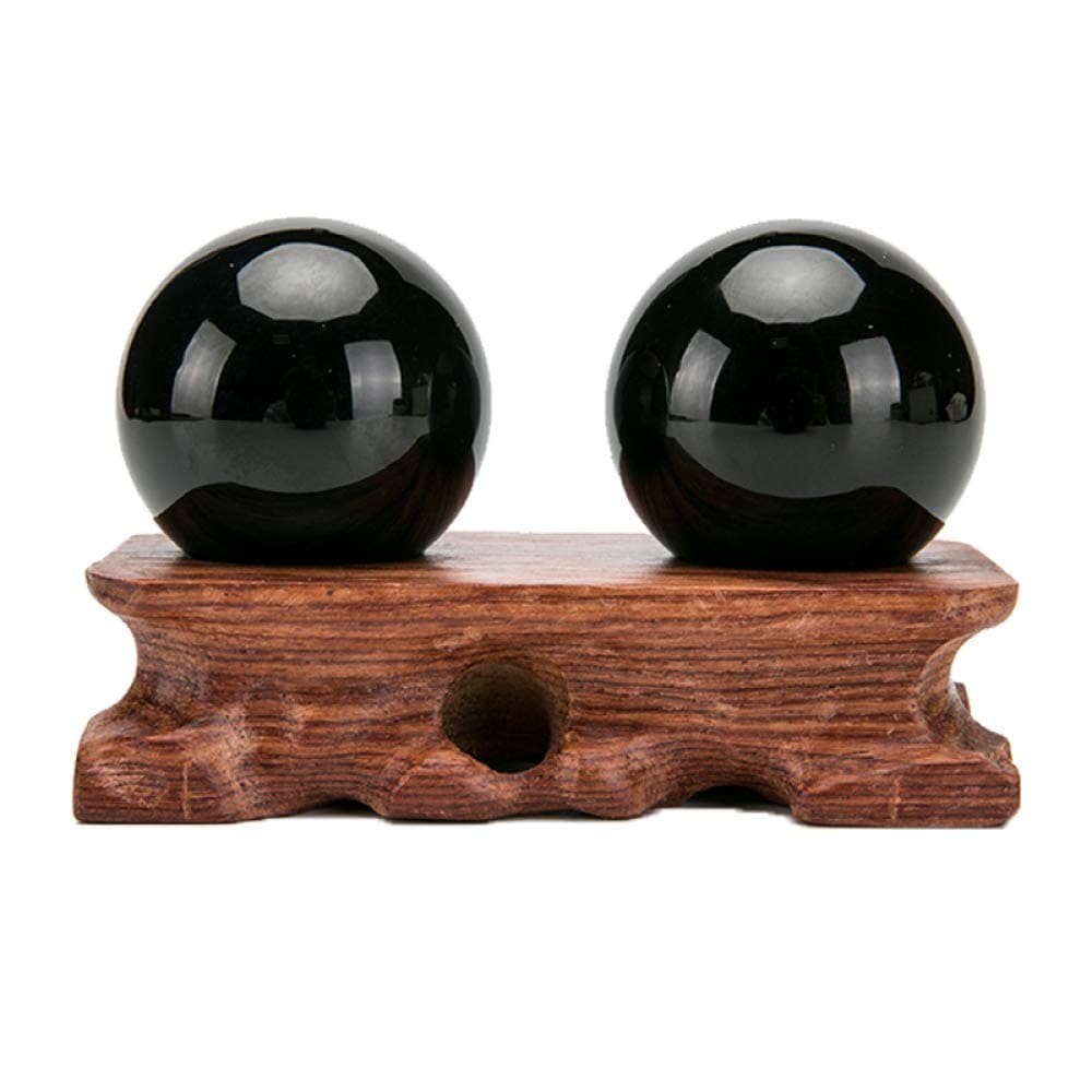 Laogg Baoding Balls Chinese,Solid Jade Stone Exercise Handball Fitness Ball Health Hand Exercises with Flexible Fingers