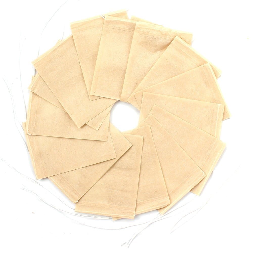300PCS Tea Filter Bags Disposable Paper Tea Infuser with Drawstring for Loose Leaf Tea and Coffee with Natural Unbleached Paper