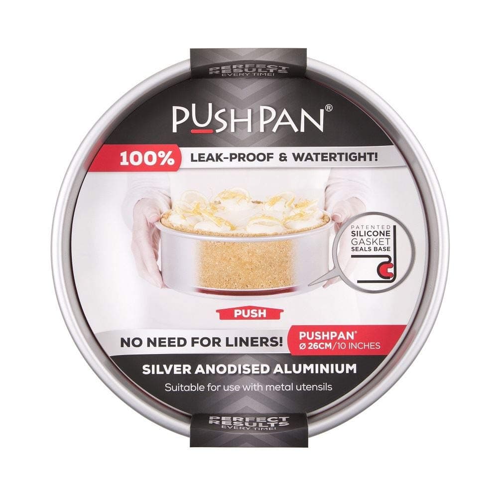 PushPan Aluminium Shallow Round 10 Inch Baking Tin