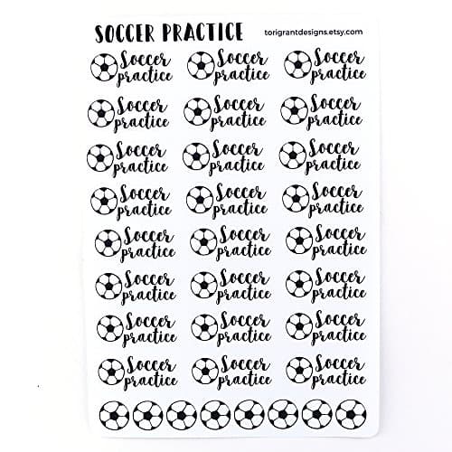 Soccer Practice Planner Stickers