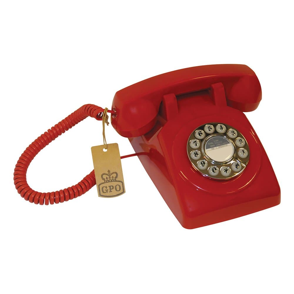 GPO 1970's Retro Style Push Button Telephone - Red