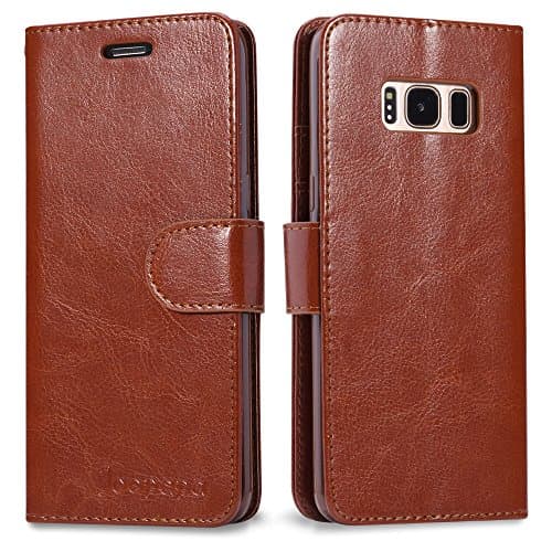Samsung S8 Plus Case, Joopapa Galaxy S8 Plus Wallet case, Luxury Fashion Pu Leather Magnet Wallet Flip Case Cover with Built-in Credit Card/ID Card Slots for Samsung Galaxy S8 Plus (Brown)