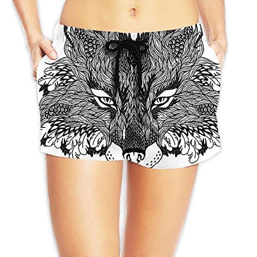Wolf Pattern/Women Fashionable Short Pants