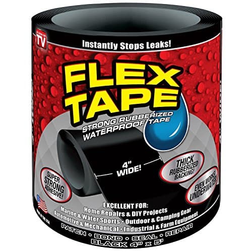 Neyssa Rubberized Waterproof Flex Tape, 4x5-inch (Black)