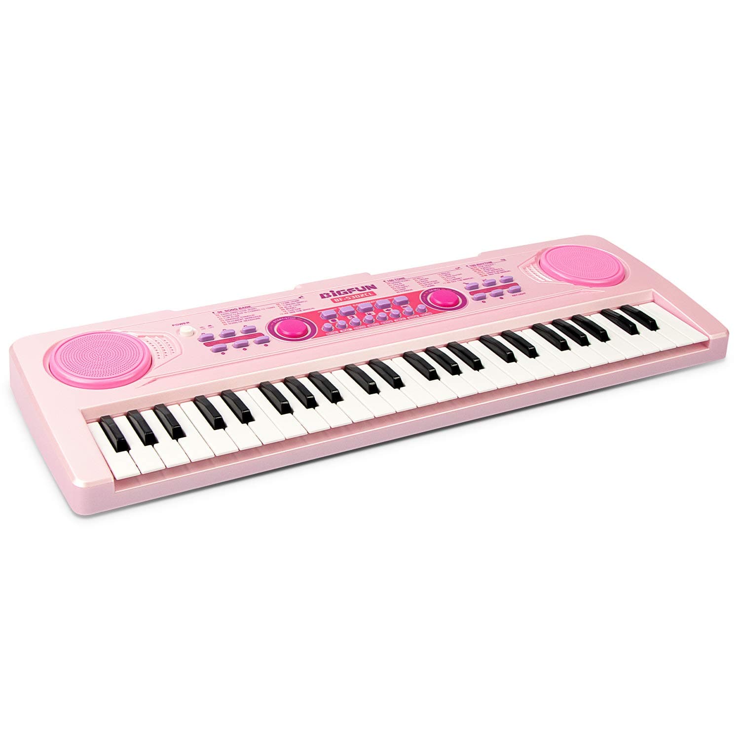 aPerfectLife Chargable Keyboard Piano, 49 Keys Multi-Function Electronic Kids Piano Keyboard Educational Toy Organ for Beginners and Kids with Charging Function (Pink)