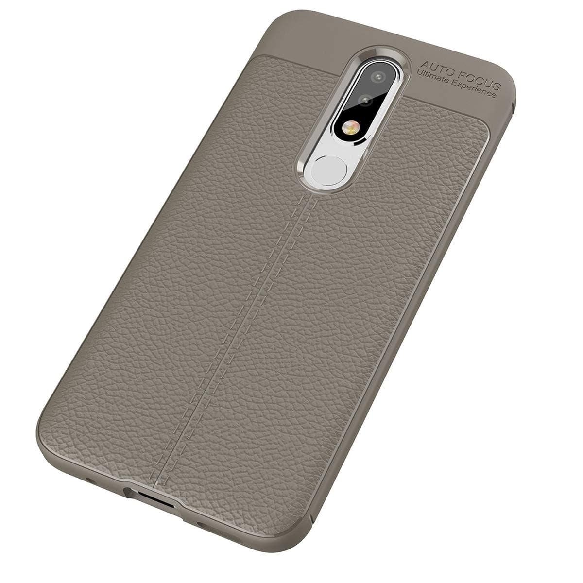 Xigua Nokia 5.1 Plus Case, Ultra Light Shock Proof Rugged Carbon Fiber Slim Protective Cover Carbon Fiber Case for Nokia 5.1 Plus Protective Shell (Gray)