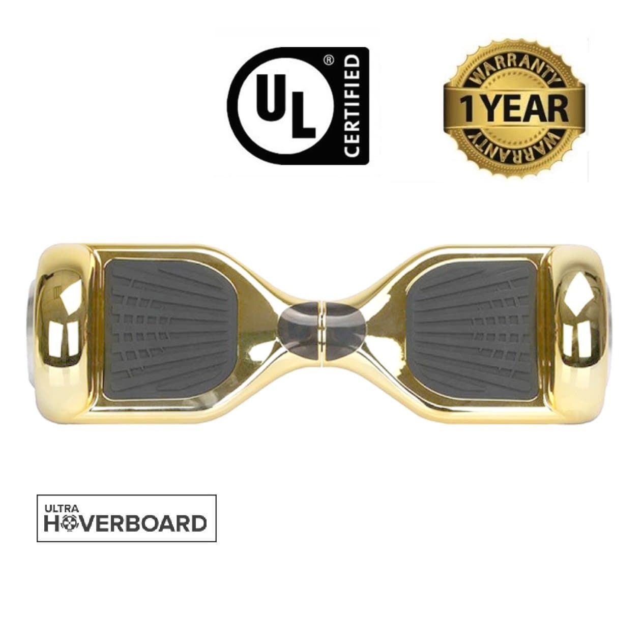 DTC Technologies Model R6 Hoverboard Self-Balancing Scooter UL-2272 Certified (Chrome Gold)