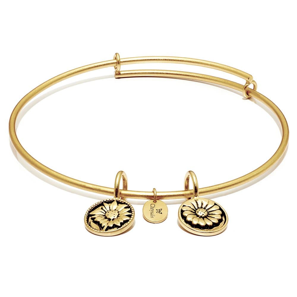 Chrysalis "Believe" Gold Plated Expandable Bangle Bracelet