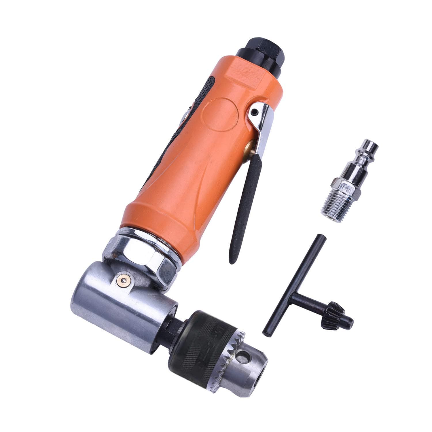 Air Right-Angle Drills 0.6-6 mm (1/4"), Idle Speed: 18000rpm, Angular Drill Mini, Orange
