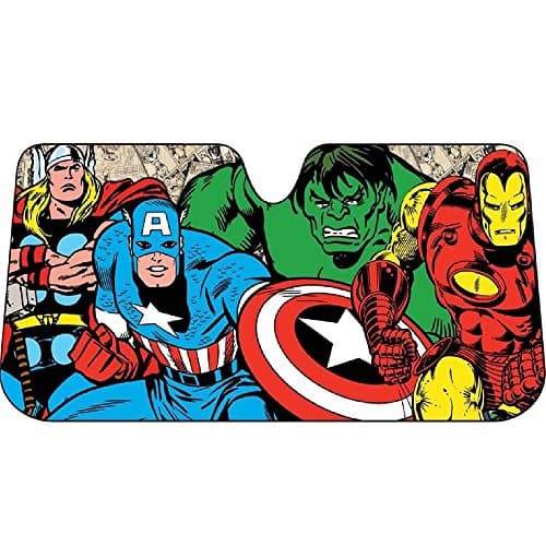 Marvel Avengers Iron Man Captain America Hulk Windshield Side Passenger Sunshade