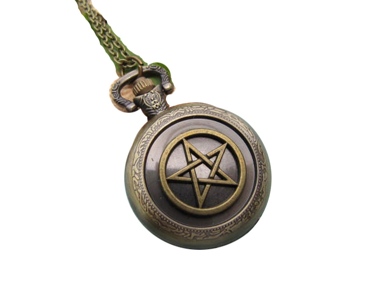 Pentagram Supernatural Pentacle Pattern Antique Pocker Watch