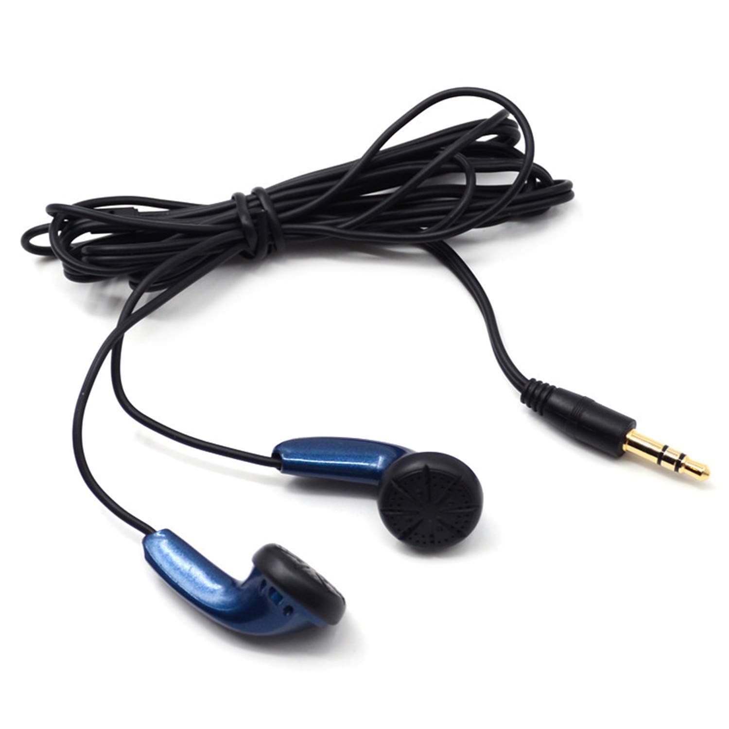 DIY Vido Earbud in Ear Earphone Earbud Dynamic Flat Head Plug Earbud Bass HiFi Earphone Bass Earbud for Vido Pad Blue No Mic