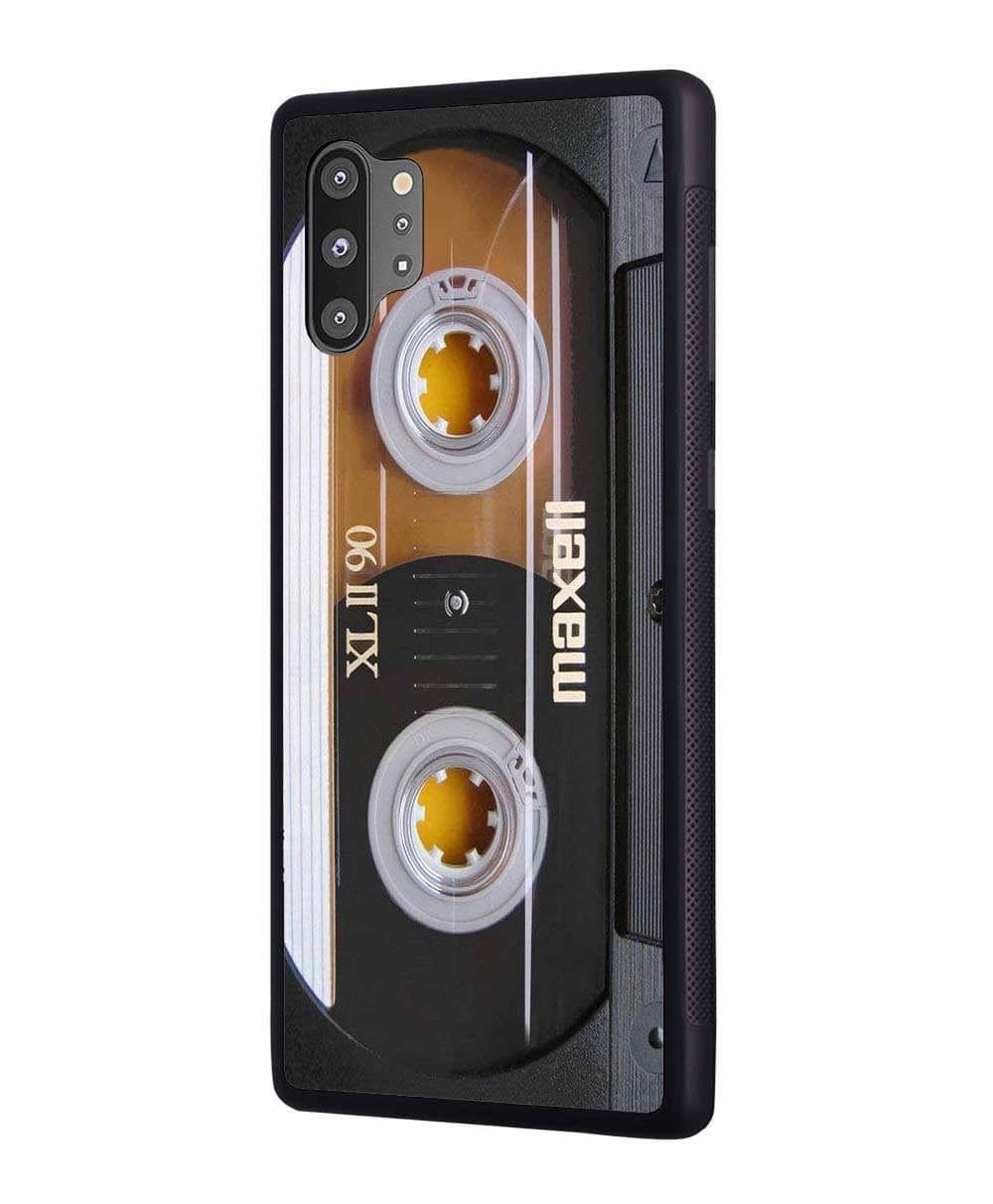 Galaxy Note 10 Plus/Note 10 Plus 5G Case, BWOOLL Slim Anti-Scratch Rubber Protective Cover for Samsung Galaxy Note 10 Plus (2019) - Vintage 90s Music Cassette