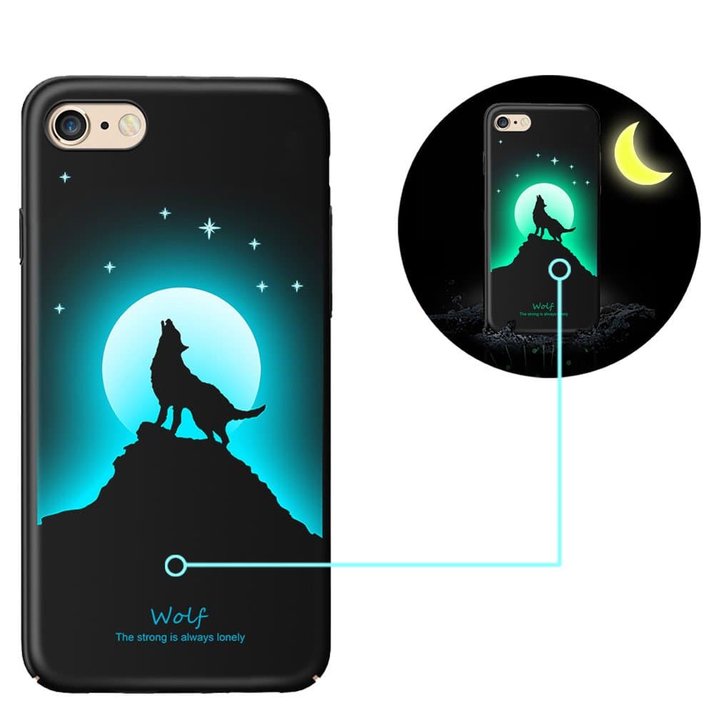 Bestsky iPhone 7 Case, iPhone Cases, Fluorescent Light Bright Shock Resistant Anti Fingerprint Anti Scratch Light as a Feather Hard PC Protective Case for 7/8