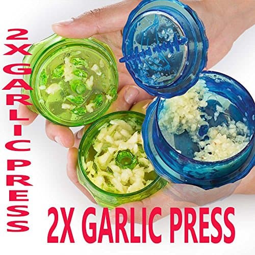 2 X Herb Grinder, Crusher and Garlic Grinder-Blue