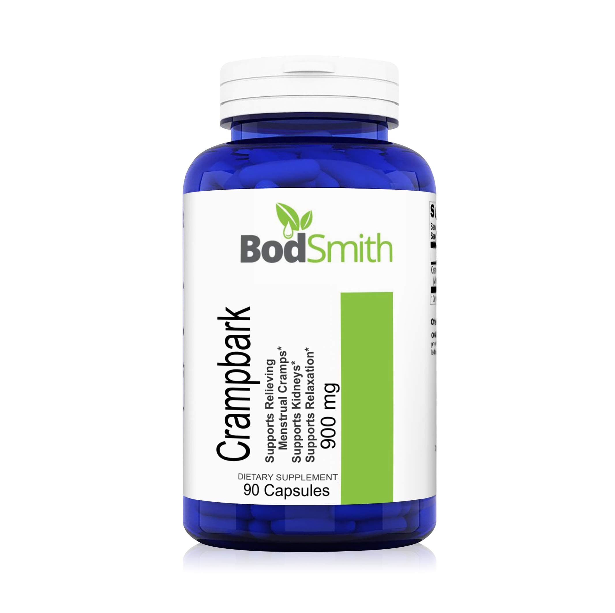 Cramp Bark 900mg- Max Strength - May Help Support Relaxing Muscles and Relieving Menstrual Cramps.* May Help Support Kidneys.*(Viburnum opulus)(bark) 90 Capsules