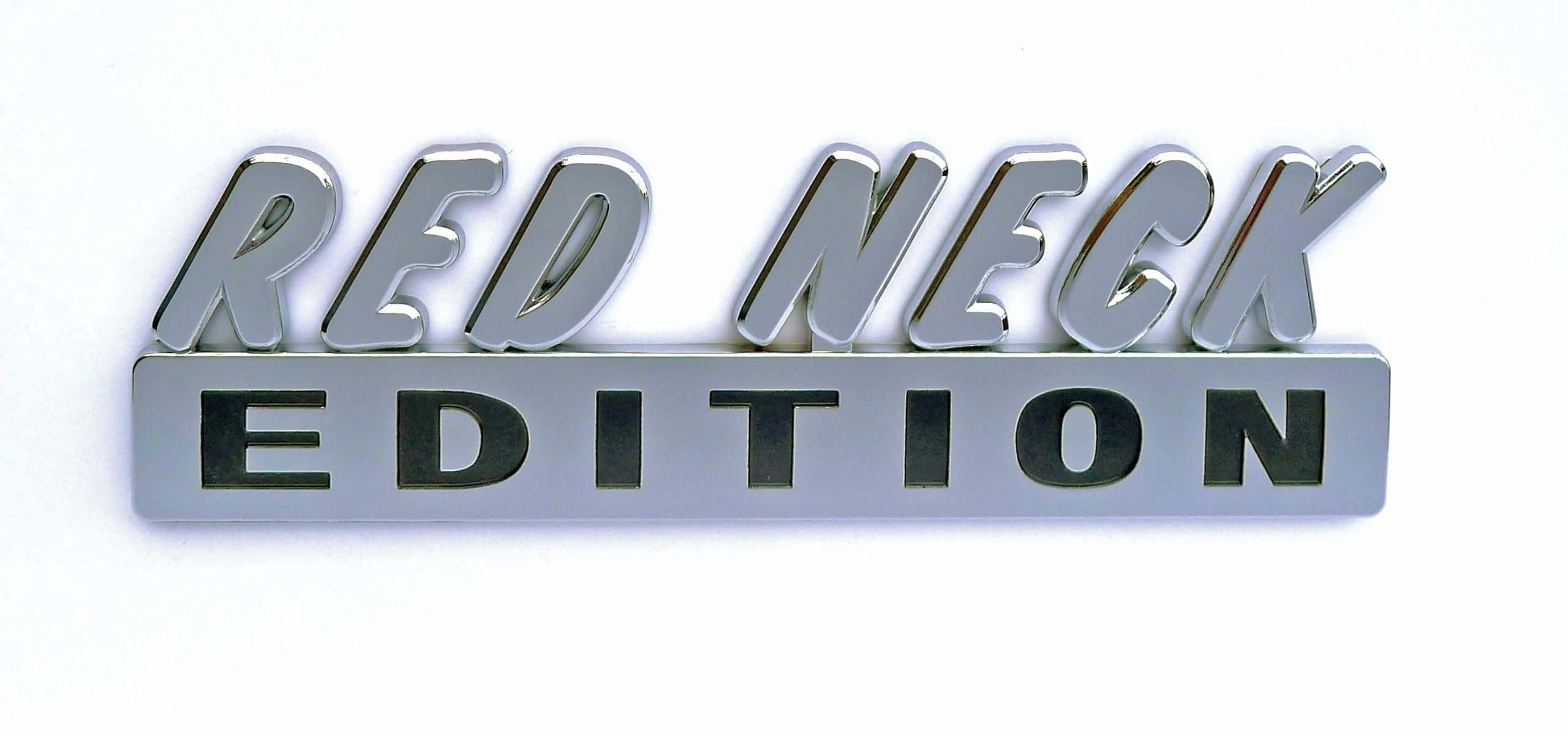 AutoVisionz Red Neck Edition Chrome Emblem