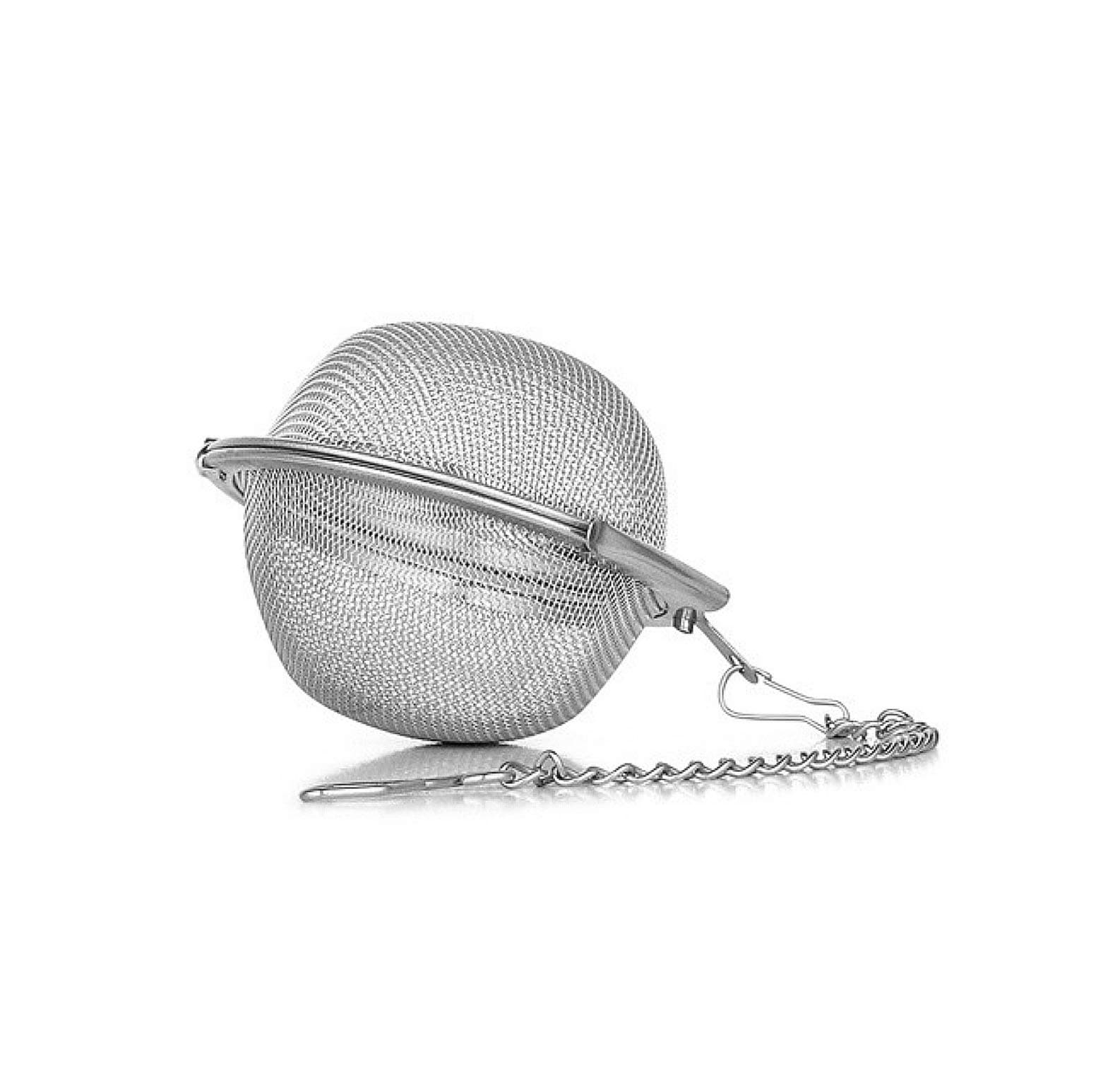Octavius Ball Shaped Tea Infuser with Extended Chain & Sturdy Clamp to Lock| Ideal for Steeping Leaf Teas, Flowers & Herbs | Easy to Use, Durable & Convenient