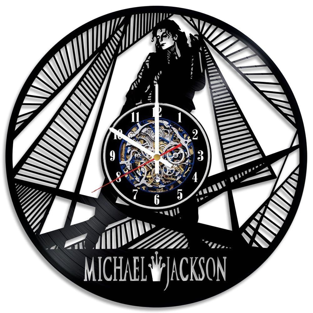 Michael Jackson Design Wall Clock Made from Used Vinyl Record - Get Unique Home or Office Wall Decor - Gift Ideas for his and her – Unique Music Fan Art