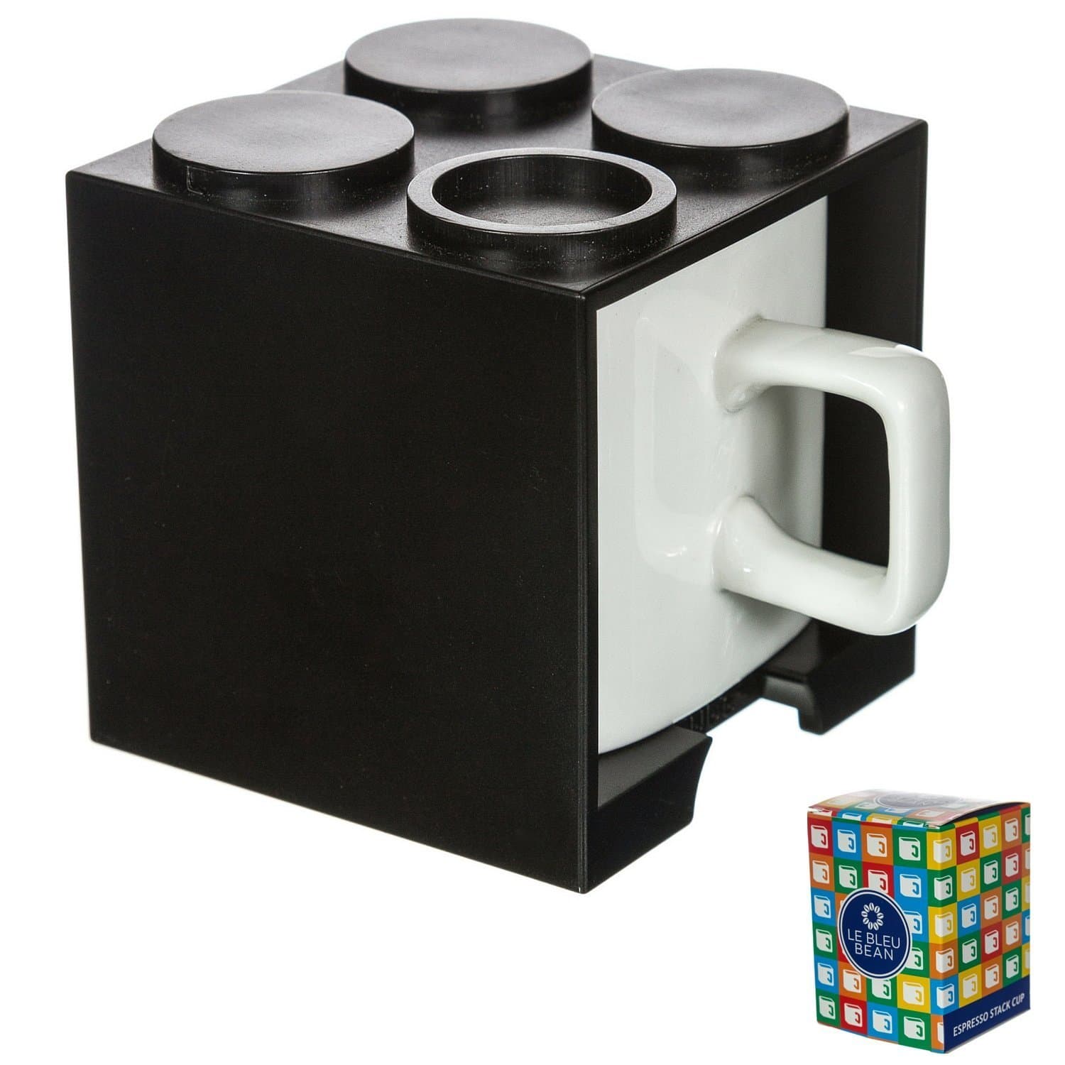 Le Bleu Bean Clearance Espresso Cups, Gift Boxed, Black