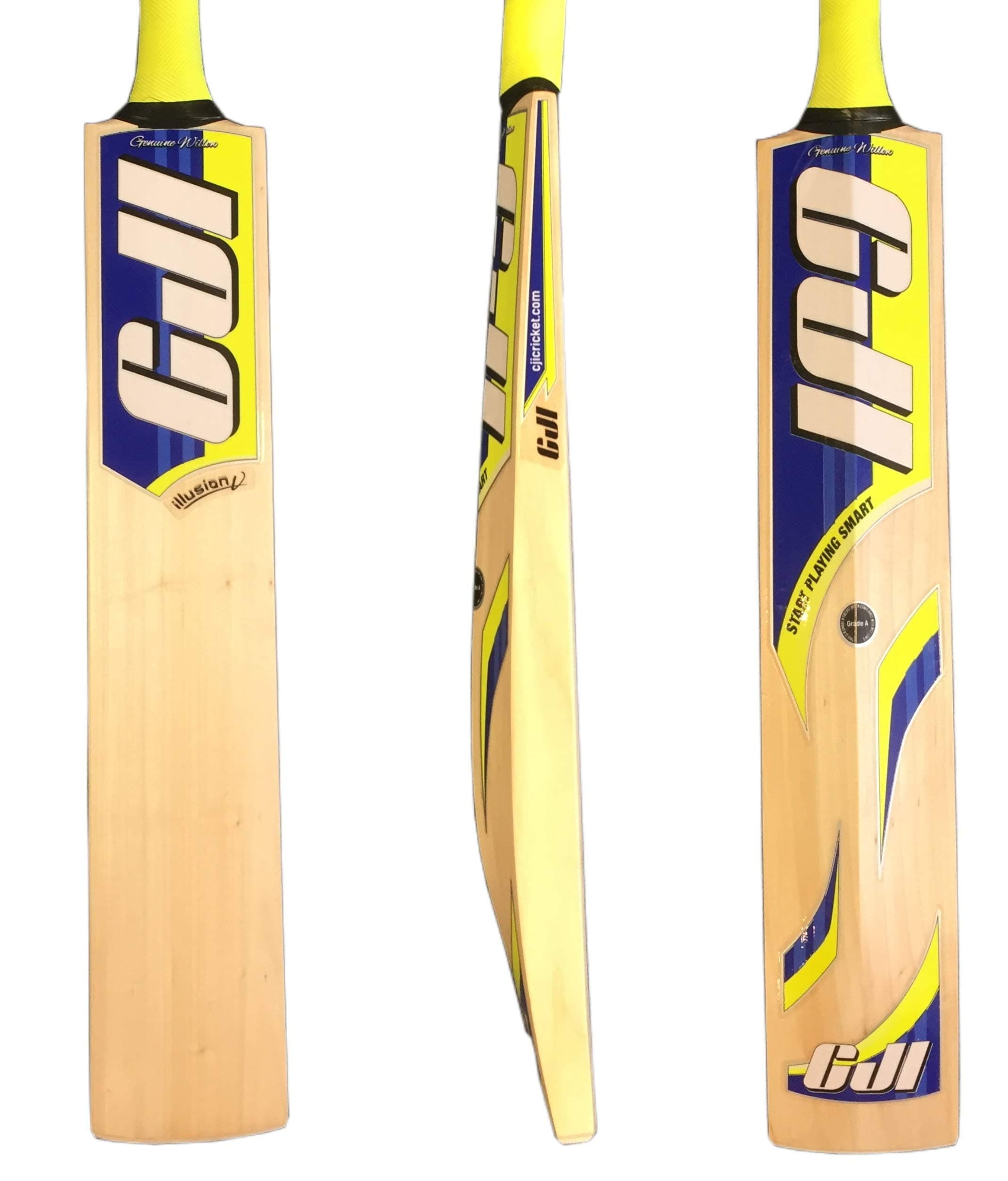 CJI ILLUSION V MKII JUNIOR SIZE 4 Cricket Bat Lime/Blue