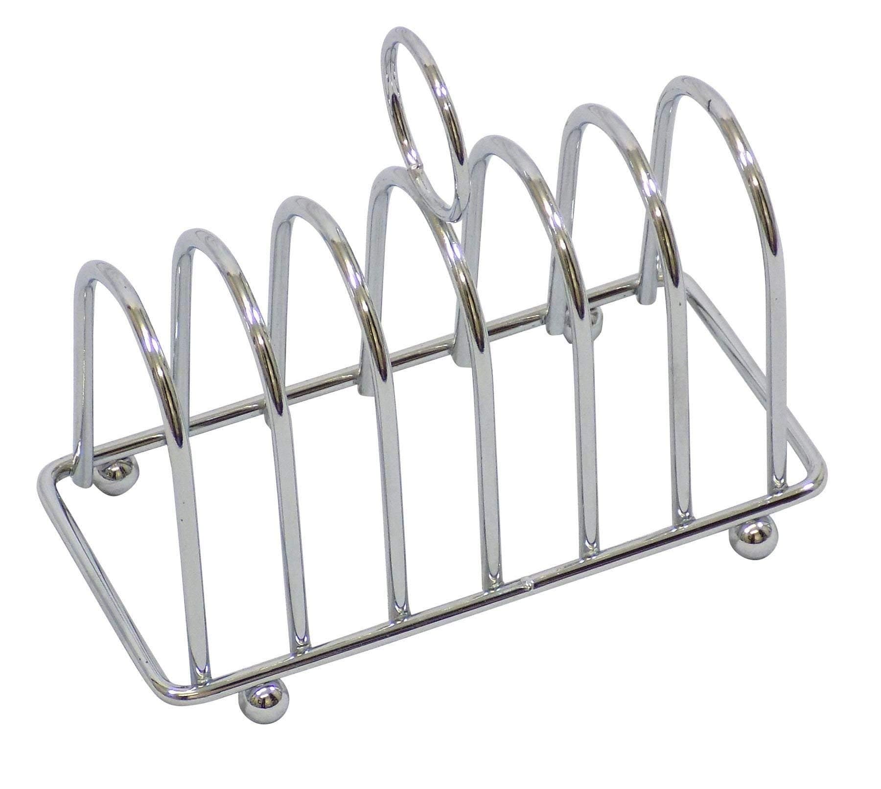 Judge Arched Chrome Toast Bread 6 Space Carrying Rack Holder Breakfast CAFÉ Gift