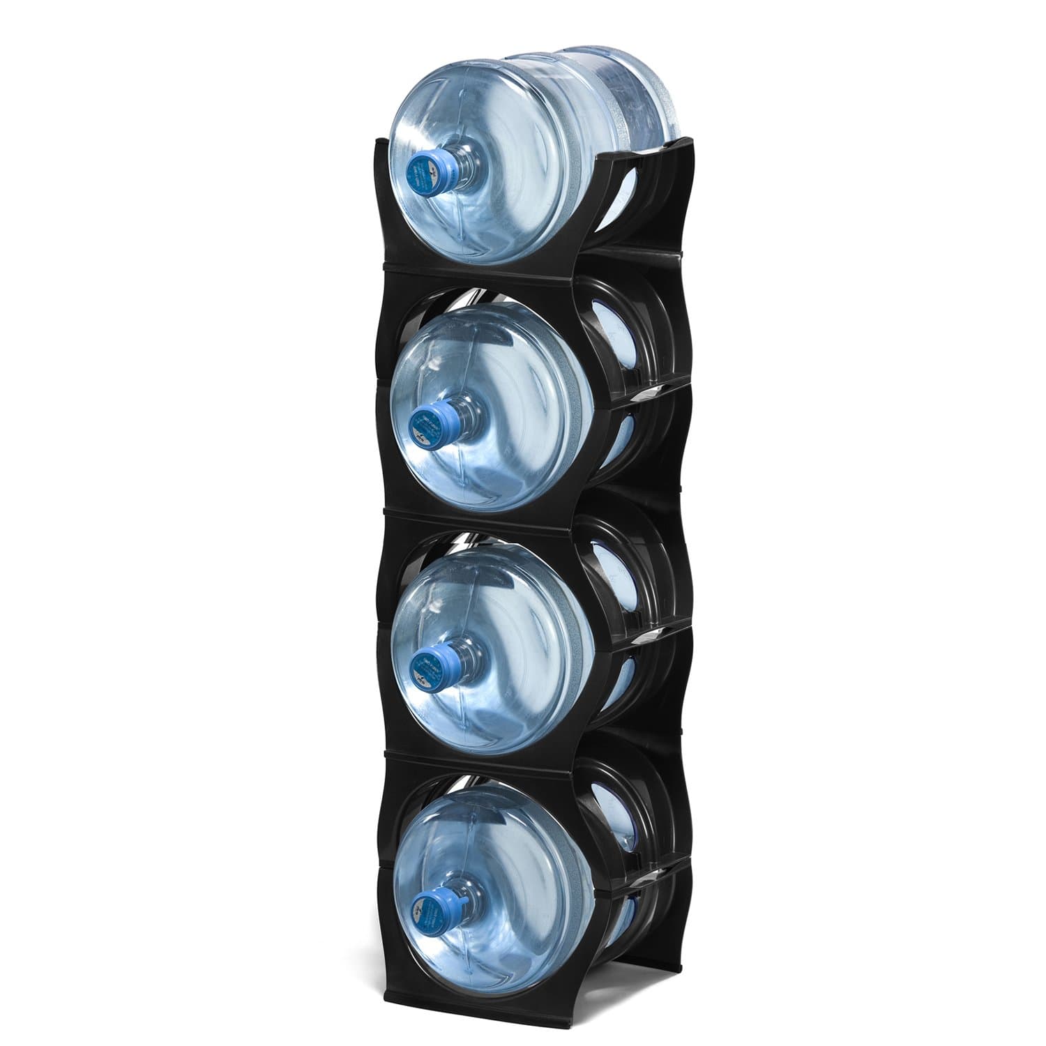 U Water Cooler Bottle Rack (Black, Four Bottle Rack)