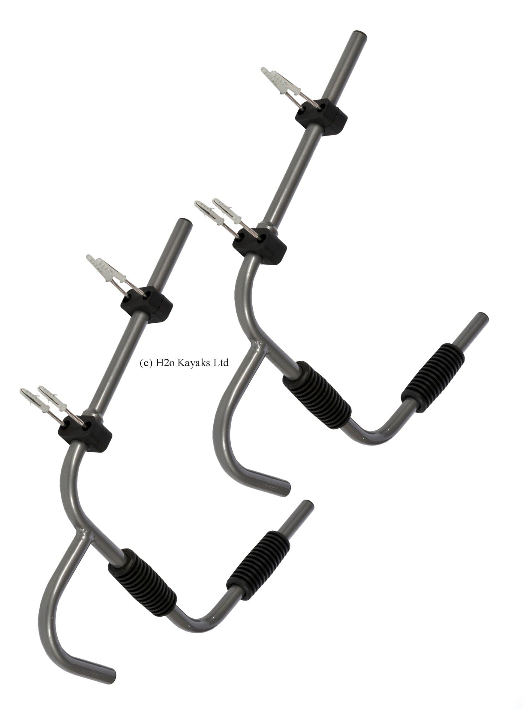 RUK Sport Kayak & Paddle Wall Rack Storage System 2 Bars